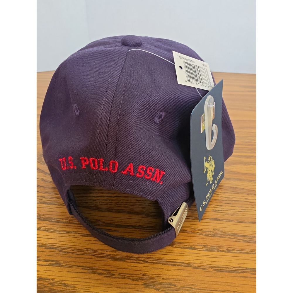 NWT U.S. Polo Assn. BLUE Adjustable Baseball Cap USA Flag Embroidery 250TH - Picture 7 of 9